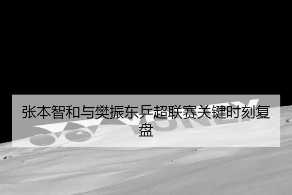 张本智和与樊振东乒超联赛关键时刻复盘